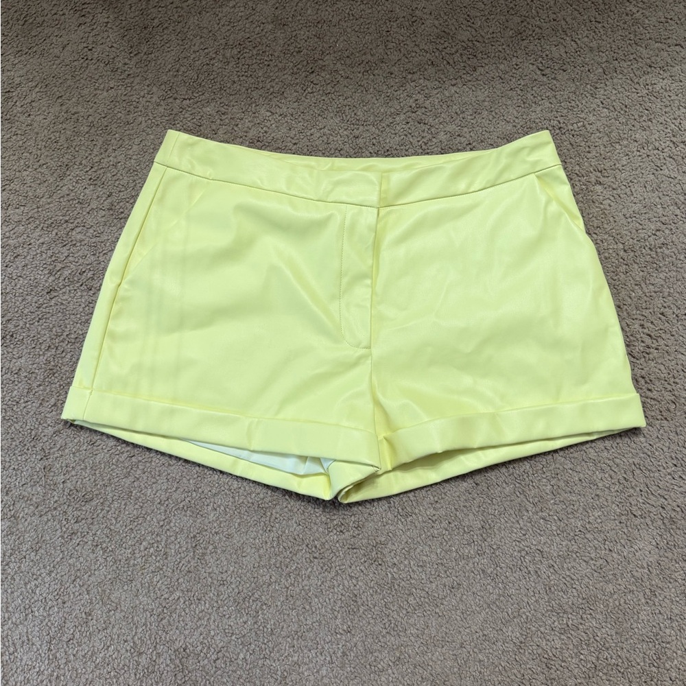 Edge Yellow High Waist Summer Shorts